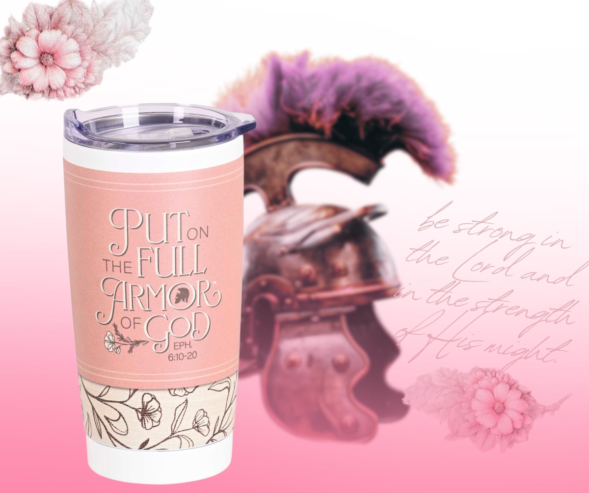 Picture of Dicksons SSTUMW-178 Tumbler White Full Armor Of God
