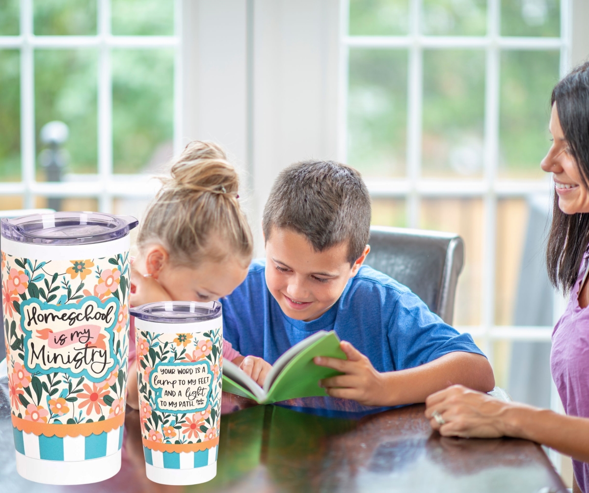 Picture of Dicksons SSTUMW-179 Tumbler Homeschool Is My Ministry White