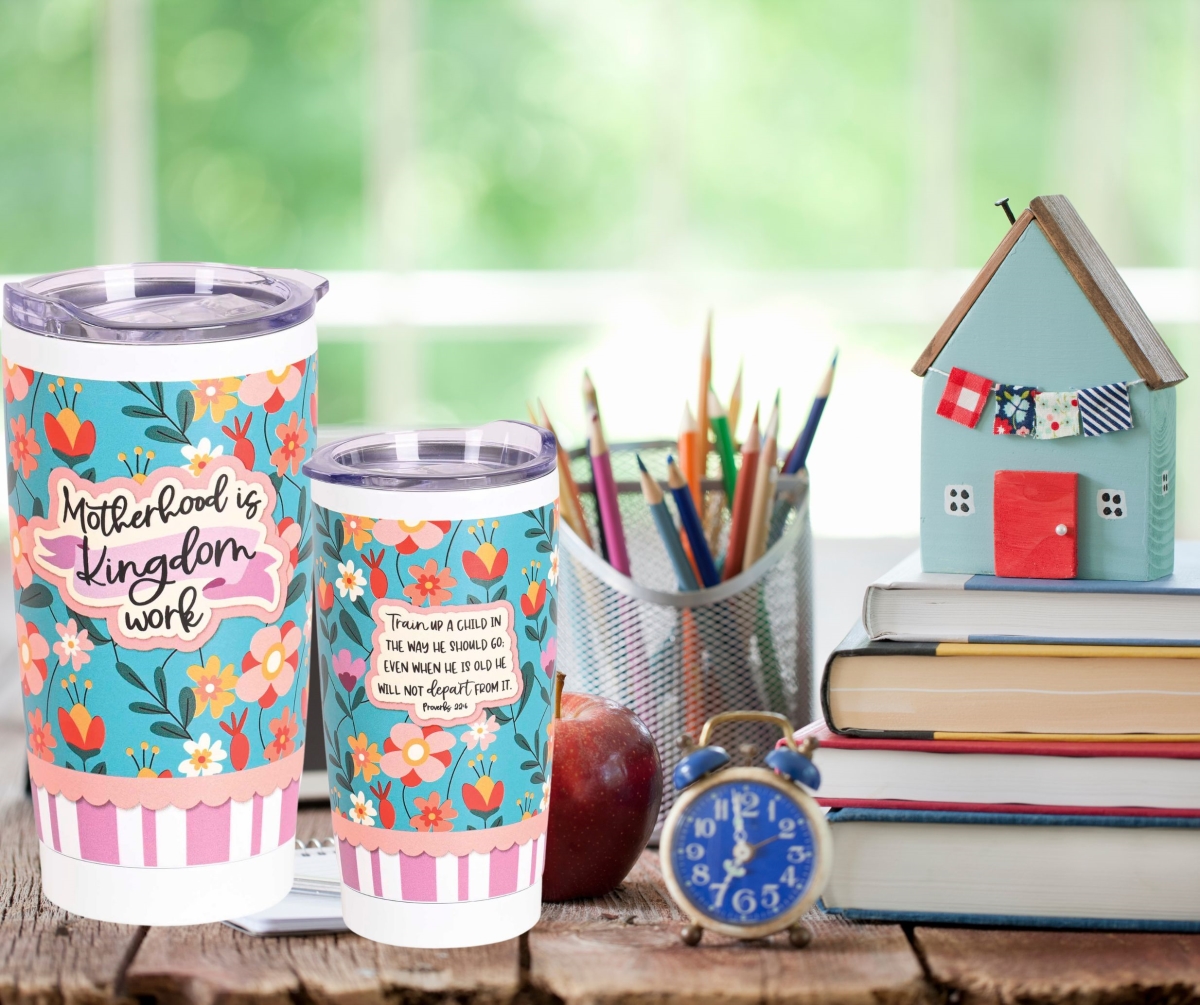 Picture of Dicksons SSTUMW-180 Tumbler Motherhood Is Kingdom Work White
