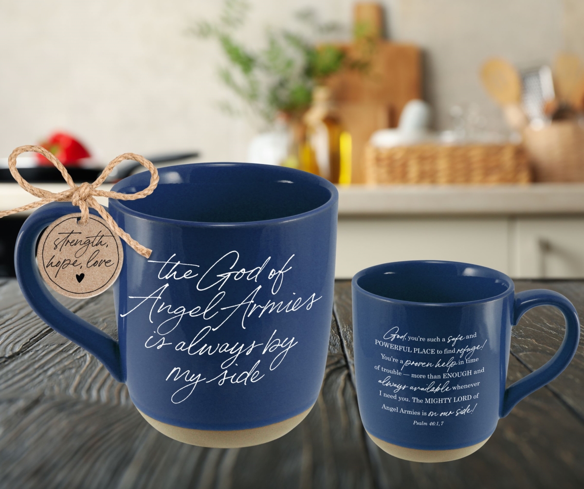 Picture of Dicksons 18427 Mug God Of Angel Armies By My Side Navy