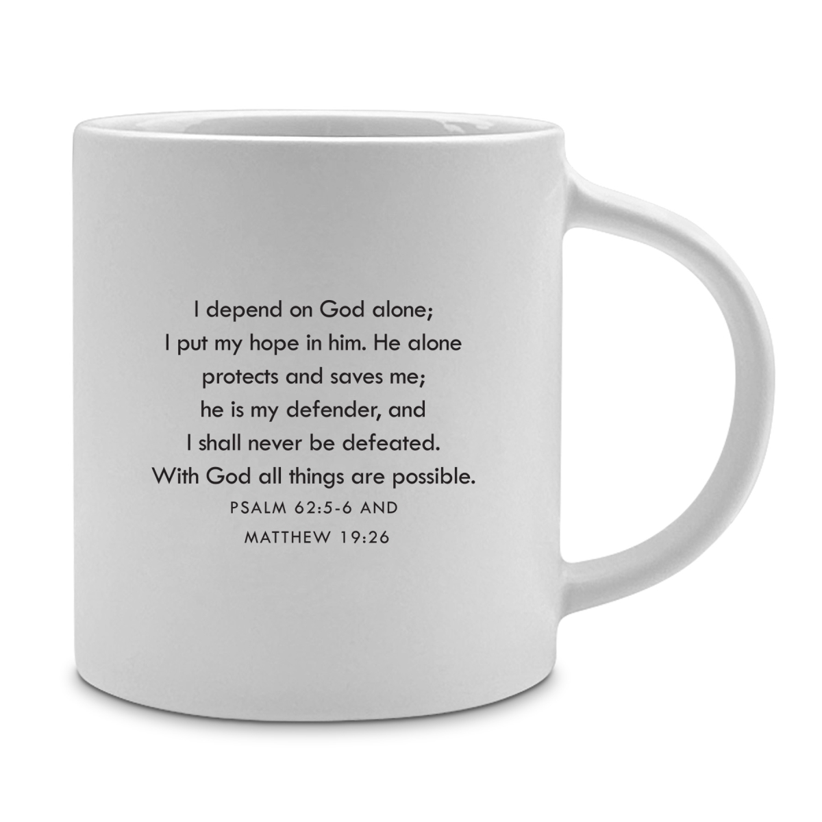 Picture of Dicksons 18485 Mug Hope Depend On God Alone White 18Oz