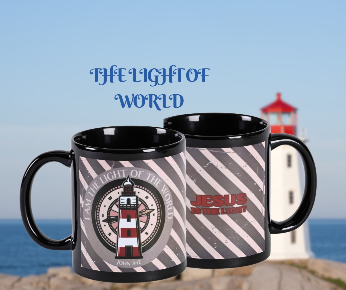 Picture of Dicksons MUG-1220 Black Mug Lighthouse I Am The Light Of