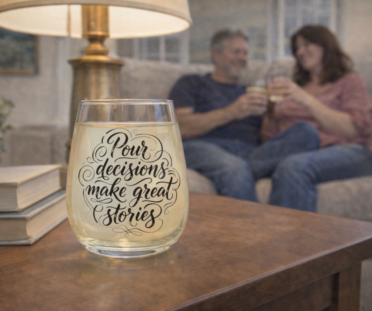 Picture of Dicksons WGL15 Wine Glass Pour Decisions Make Great