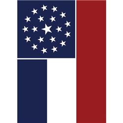 01309 Mississippi 20 Stars With Patriotic Stripe Garden Flag - Small