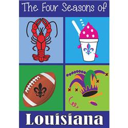 01789 Four Seasons Of Louisiana Double Applique Garden Flag