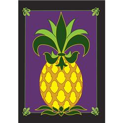 01091 Fleur De Lis Pineapple Double Applique Garden Flag