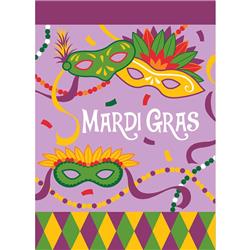 01215 Mardi Gras Garden Flag - Small