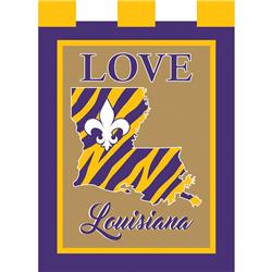 00221 Love Louisiana Fleur-de-lis Garden Flag - Large