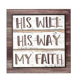 Splk1212-275 12 X 12 In. His Will Jeremiah 29- 11 Wall Plaque, Brown
