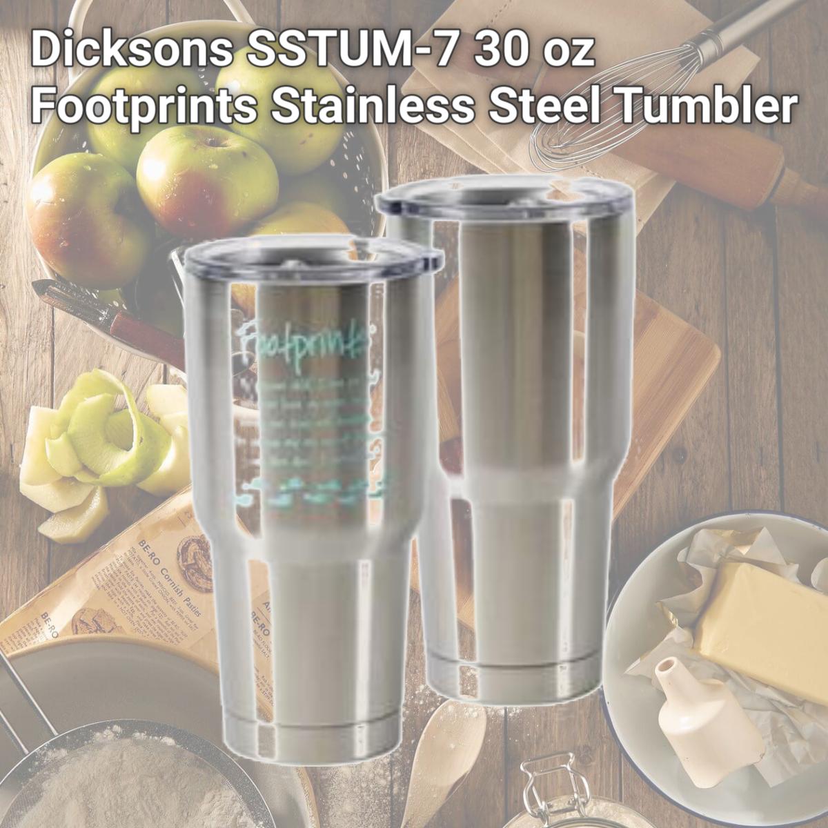 Picture of Dicksons SSTUM-7 30 oz Footprints Stainless Steel Tumbler