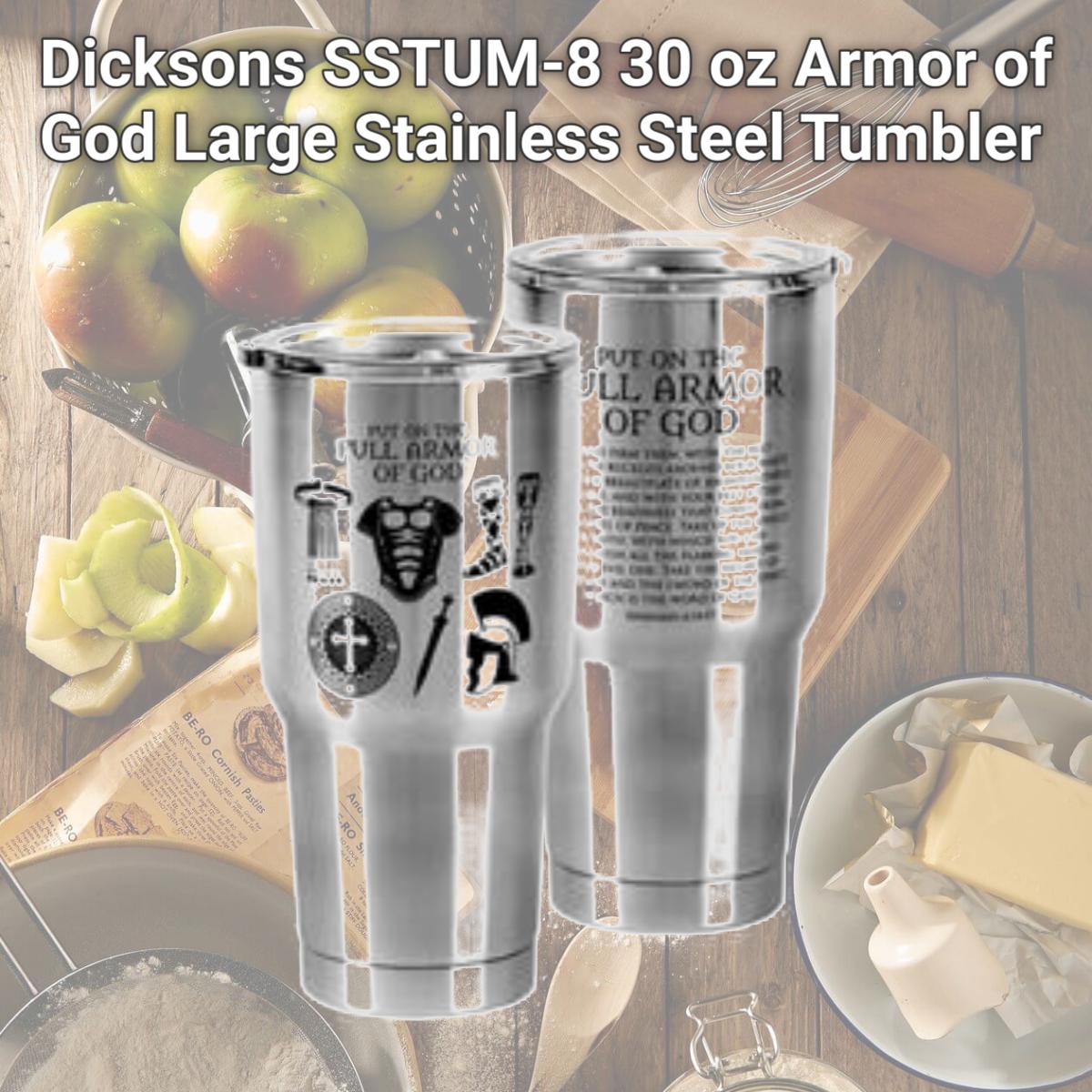 Picture of Dicksons SSTUM-8 30 oz Armor of God Large Stainless Steel Tumbler