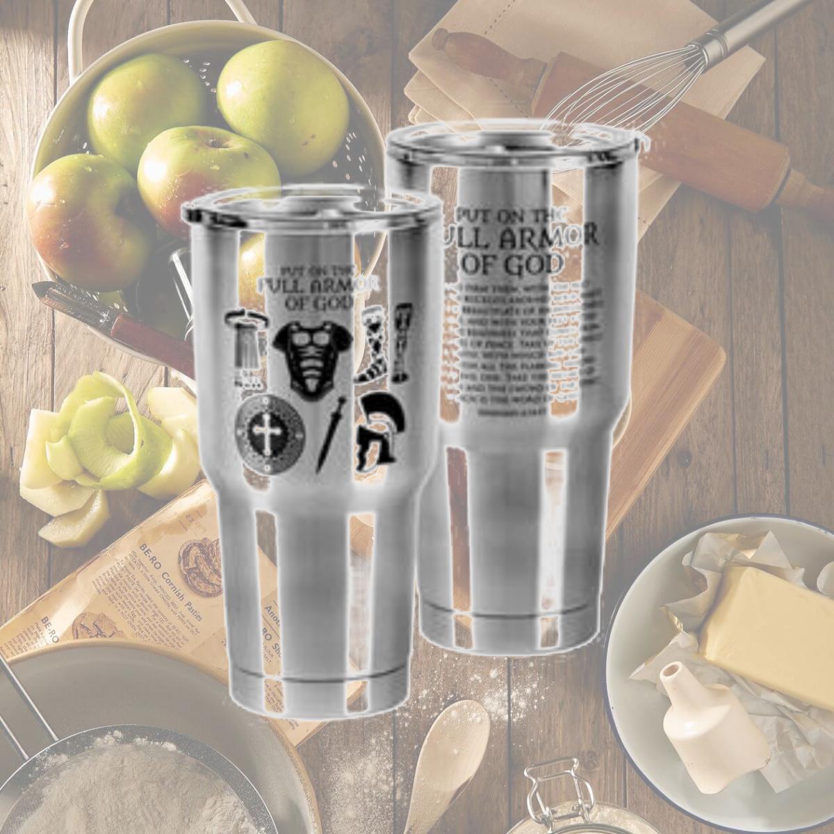 Picture of Dicksons SSTUM-8 30 oz Armor of God Large Stainless Steel Tumbler