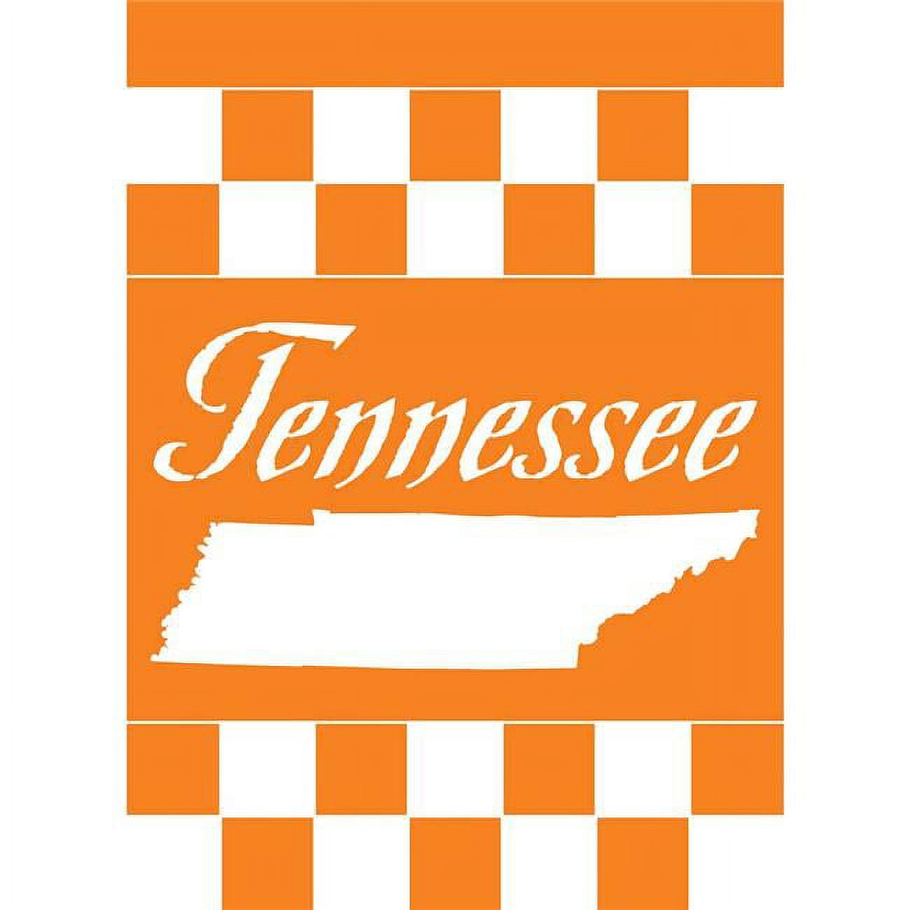 1313 13 X 18 In. Tennessee Checkered Garden Flag