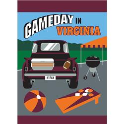 1452 13 X 18 In. Game Day In Virgina Garden Flag - Maroon & Orange