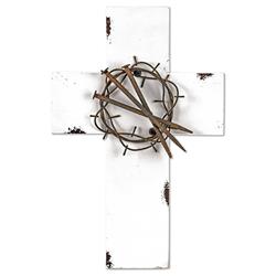 Mwc-368 0.75 In. White Wall Cross With Metal Nails