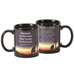 Mug-1080 11 Oz Man Of God & Jeremiah 17-7 Ceramic Mug