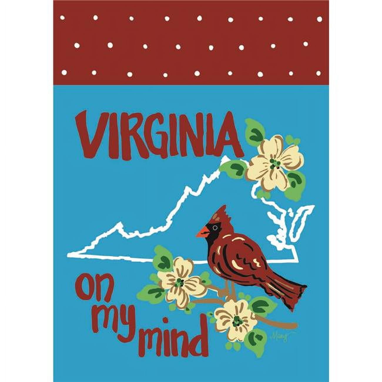 M010049 13 X 18 In. Virginia On My Mind Polyester Garden Flag