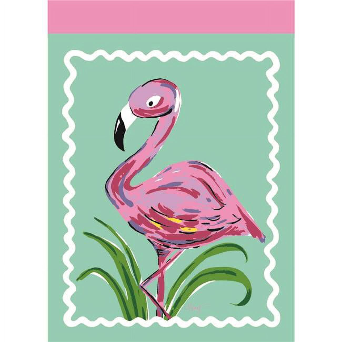 M010051 13 X 18 In. Flamingo Polyester Garden Flag