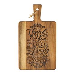 Cbw-6 Acacia Wood Cutting Board - Thank You For The Food