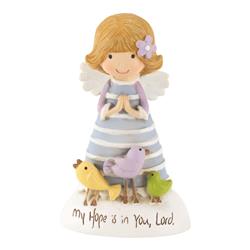 Angr-1057 2.5 In. Angel Girl Figurine, Resin - My Hope Is In You
