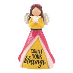 Angr-1061 2.5 In. Angel Girl Figurine - Count Your Blessings