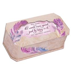 Bpp128fg Belle Papier Music Keepsake Box With Glitter - You Make The World More Special