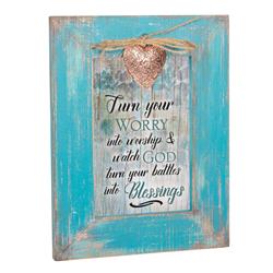 Lf12st Worry Worship Battles Blessing Photo Frame - 4 X 6 In.