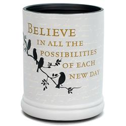 Jw07bl Believe In All The Possibilites Candle Jar Warmer