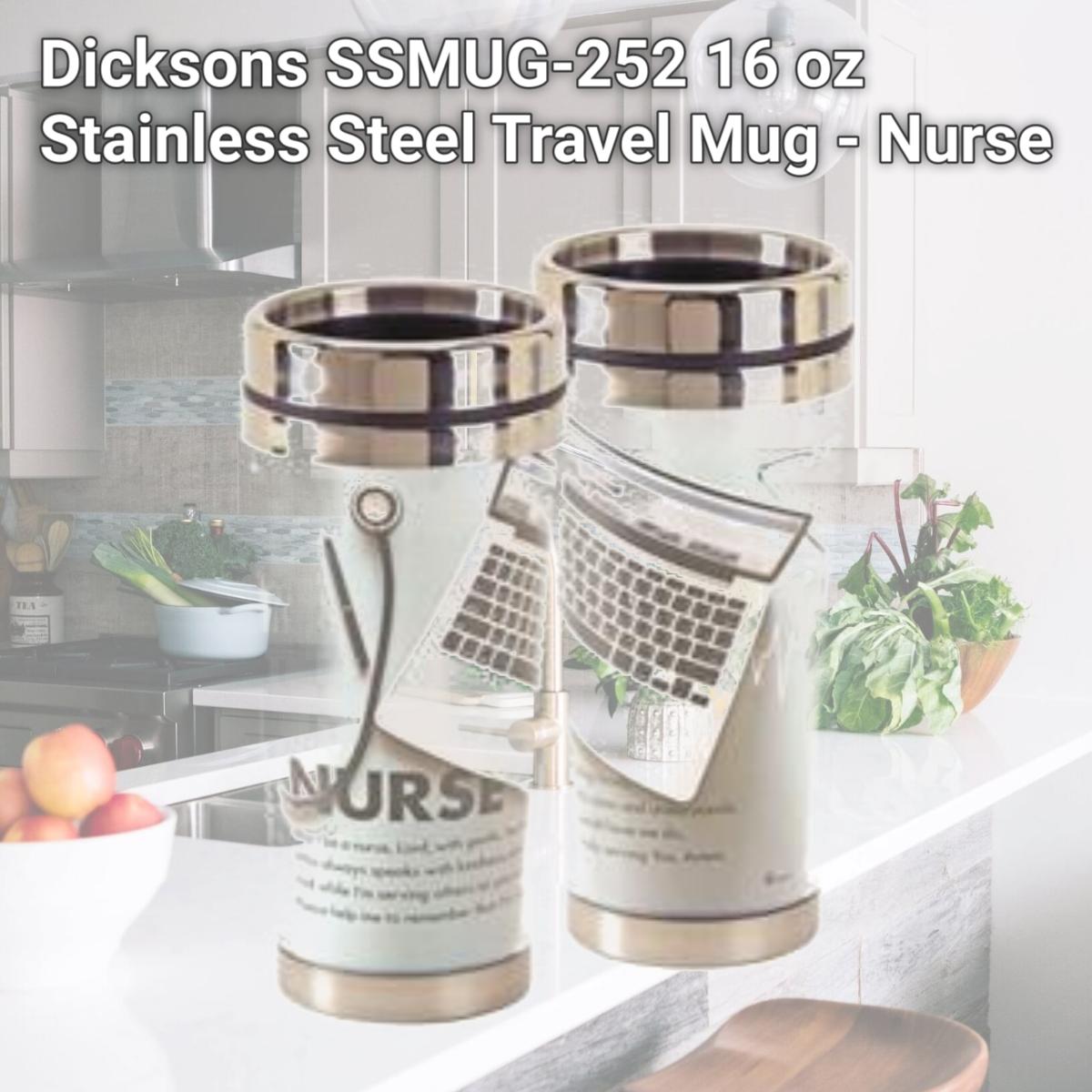 Picture of Dicksons SSMUG-252 16 oz Stainless Steel Travel Mug - Nurse