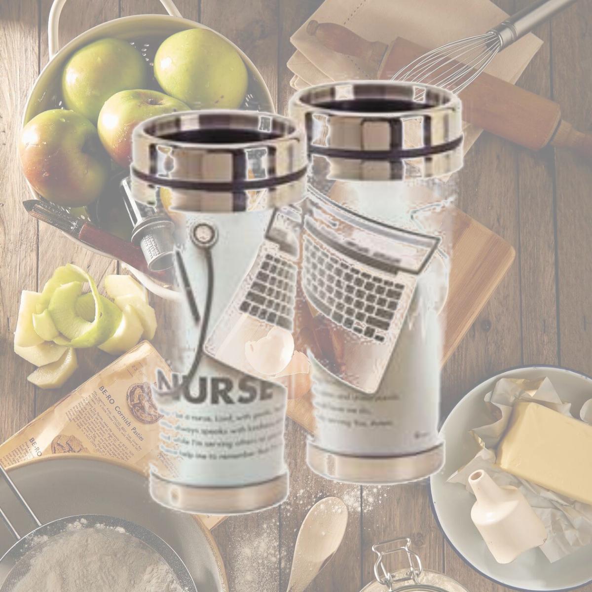 Picture of Dicksons SSMUG-252 16 oz Stainless Steel Travel Mug - Nurse