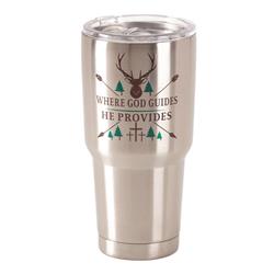 Sstum-40 30 Oz Stainless Steel Cold Or Hot Cup Tumbler - Where God Guides