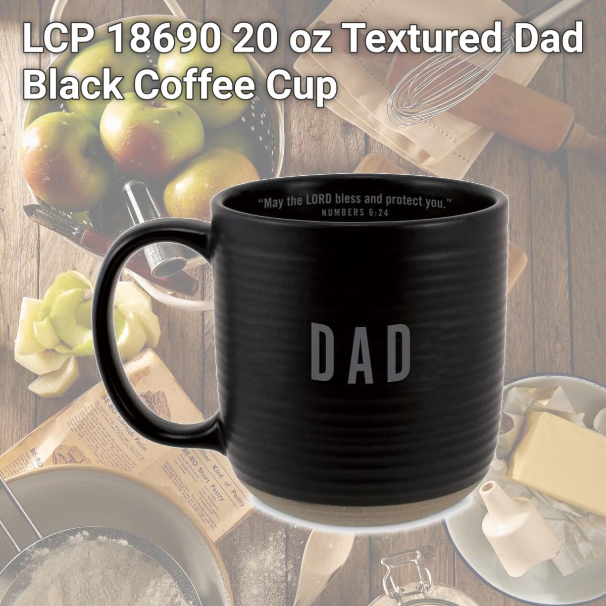Picture of LCP 18690 20 oz Textured Dad Black Coffee Cup