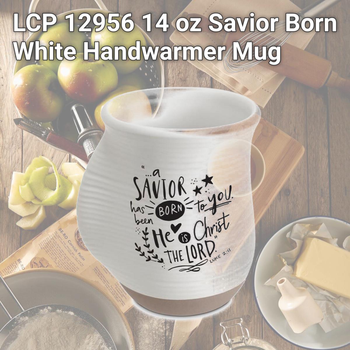 Picture of LCP 12956 14 oz Savior Born White Handwarmer Mug