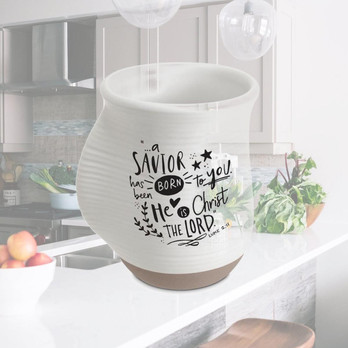 Picture of LCP 12956 14 oz Savior Born White Handwarmer Mug