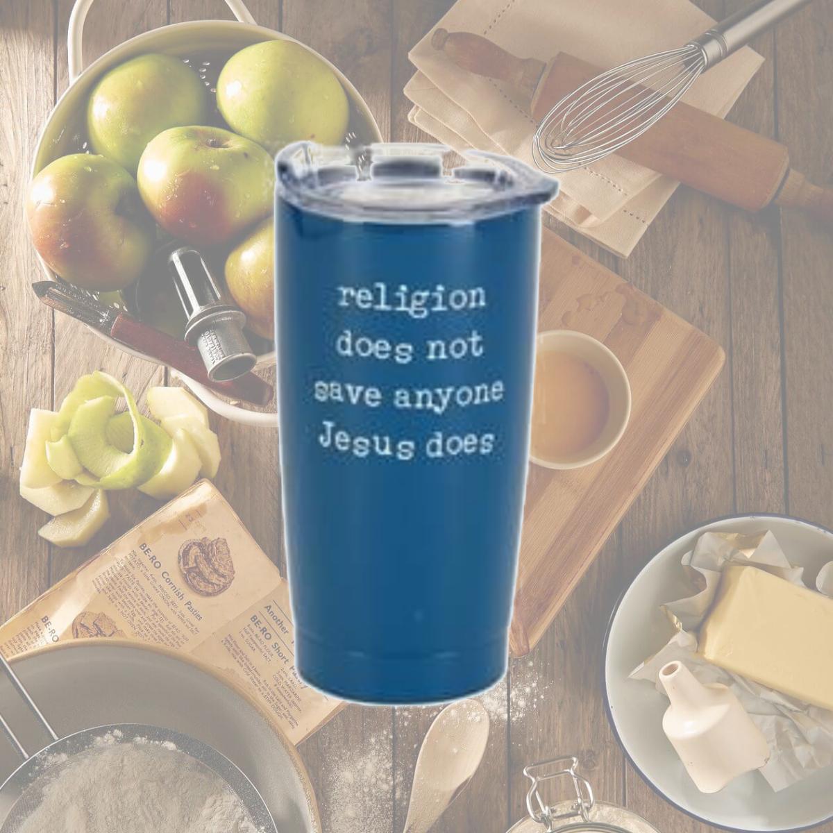 Picture of Dicksons SSTUMN-91 Tumbler Religion Does Not Navy 20 oz
