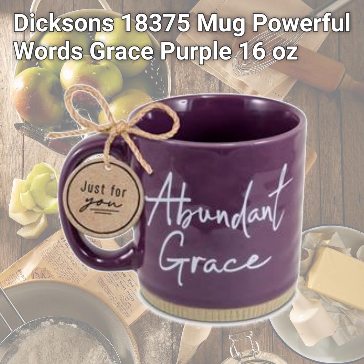 Picture of Dicksons 18375 Mug Powerful Words Grace Purple 16 oz