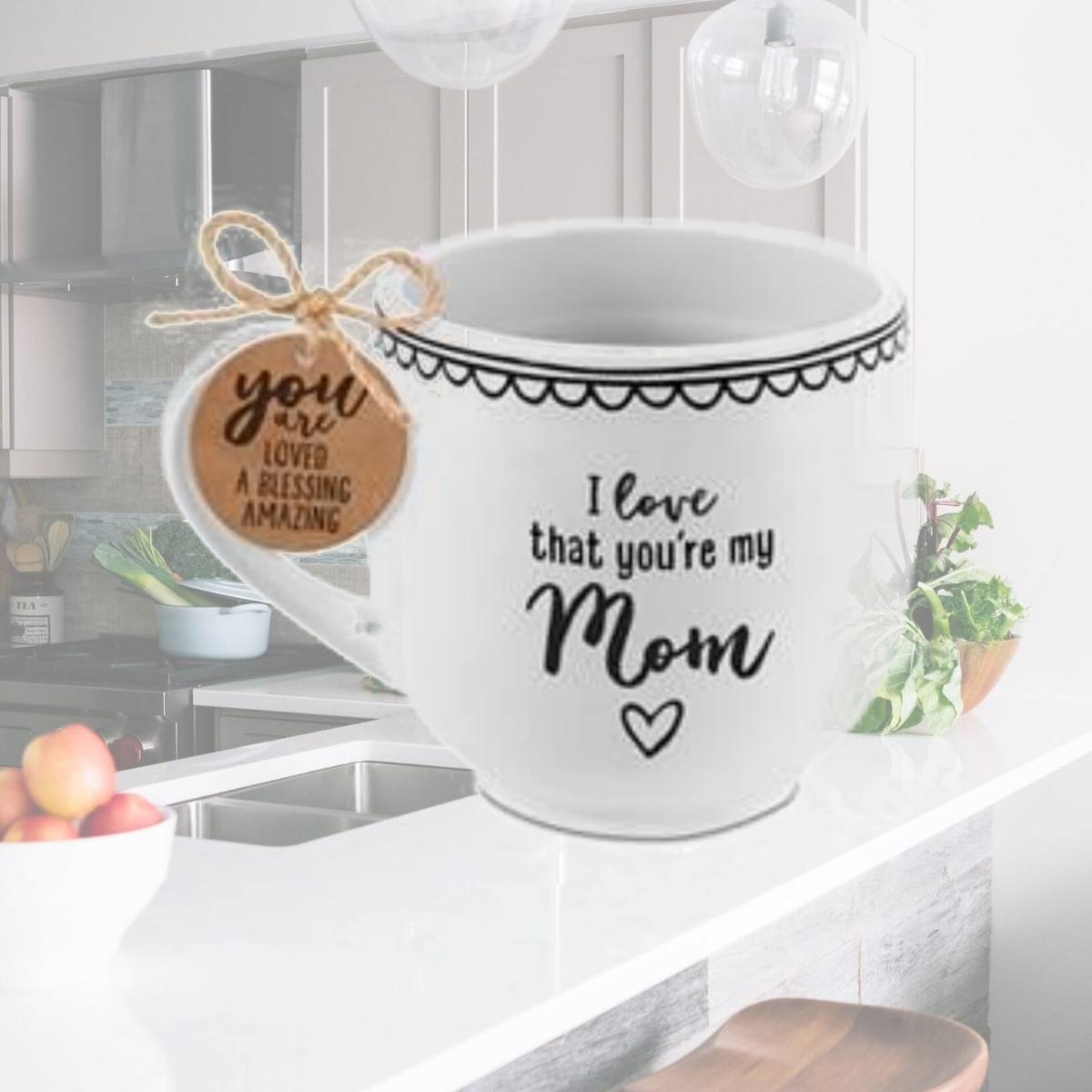 Picture of Dicksons 18679 18 oz Unisex Artisan Doodles I Love That Mom Mug, White - One Size