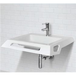 1833-ssa Solid Surface Ada Compliant Wall Mount Lavatory Sink, White