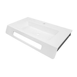 1835-ssa Solid Surface Ada Compliant Wall Mount Lavatory Sink, White