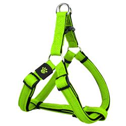 Dca201-07l Puffy Air Mesh Step-in Harness Leash, Light Green - Large