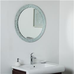 Ssm5039s2 27.5 In. Jewel Frameless Round Wall Mirror