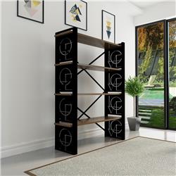 Am59bc01 26 X 13 X 59 In. Amado Industrial Laser Cut Etagere Bookcase