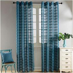 Dmc490 Santa Cruz Sheer Curtain Panel - Blue