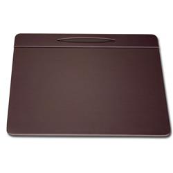 17 X 14 In. Leatherette Top-rail Conference Pad With Pen Well - Chocolate Brown