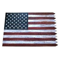 913655 24 X 36 In. Wooden Flag Wall Art-picket Edge