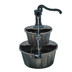 908729 Bronze Resin Barrel Fountain