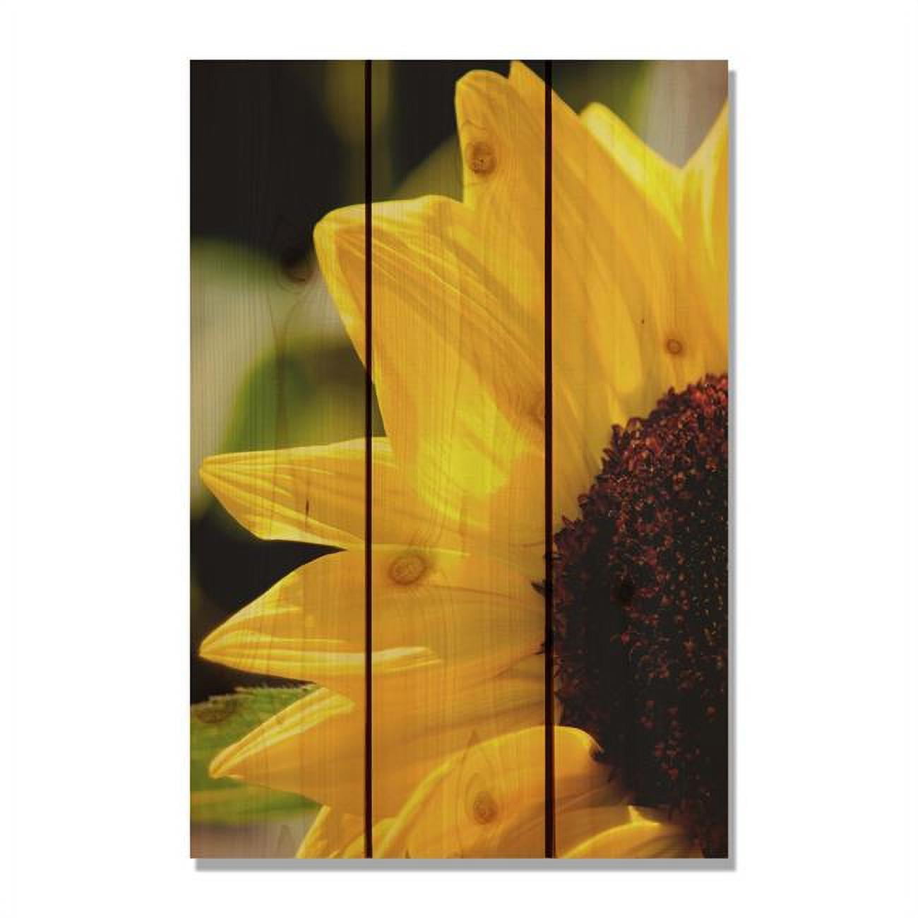 16 X 24 In. Yellow Sunflower Inside & Outside Cedar Wall Art