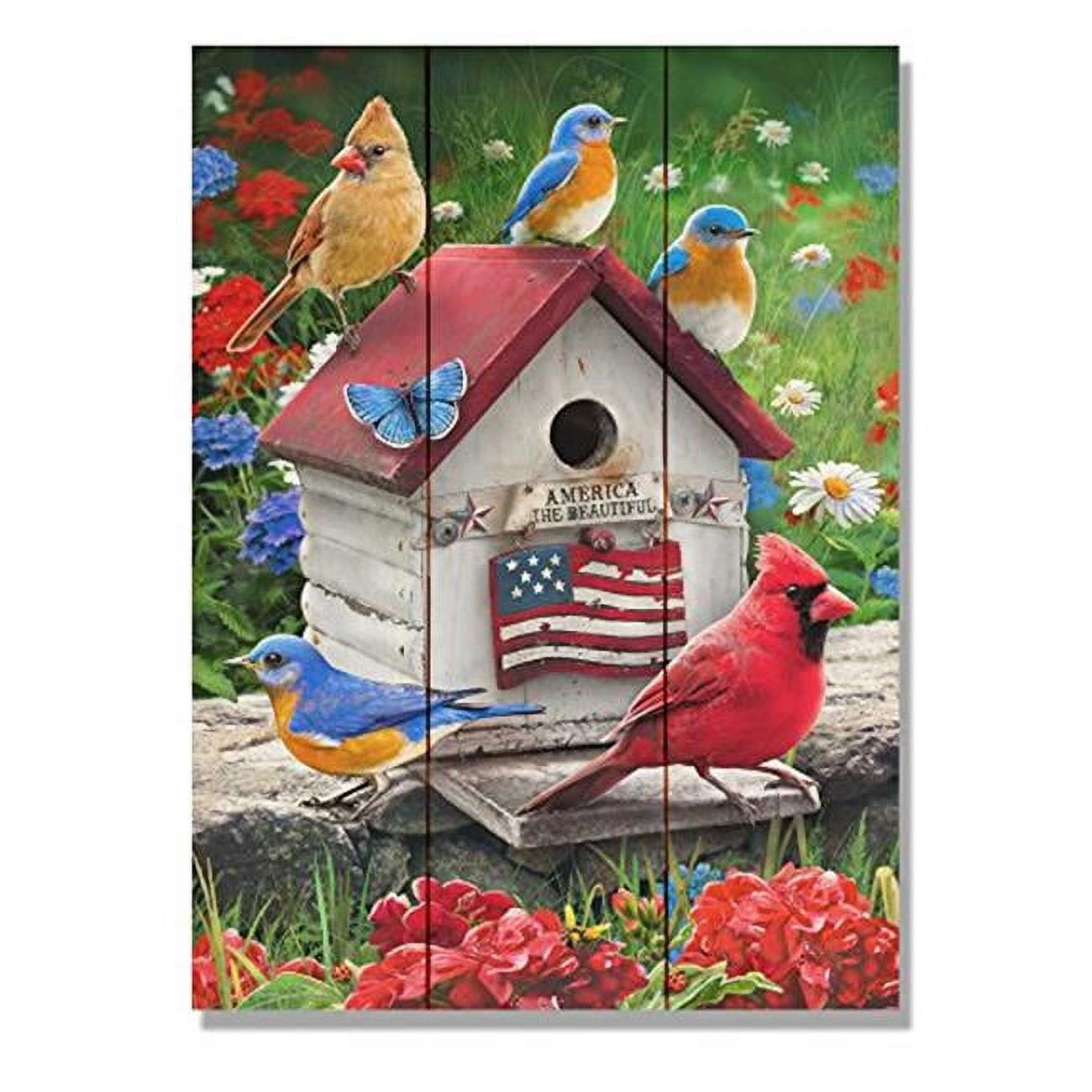 Day Dream Ggpb1115 11 X 15 In. Giordanos Patriotic Birdhouse Wall Art