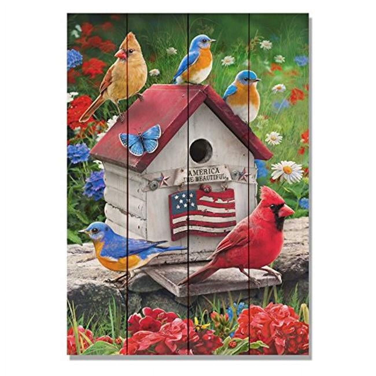 Day Dream Ggpb1420 14 X 20 In. Giordanos Patriotic Birdhouse Wall Art