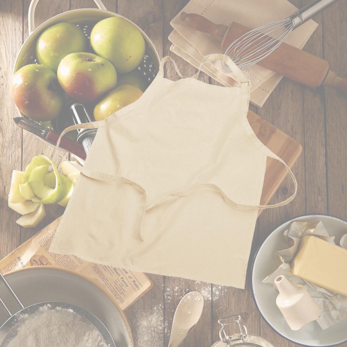 Picture of Debco A3626 Chefs Apron - Natural 
